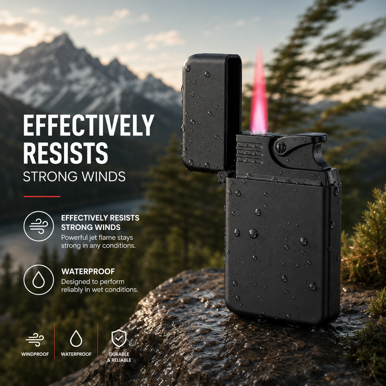 Windproof, Waterproof Metal Lighter